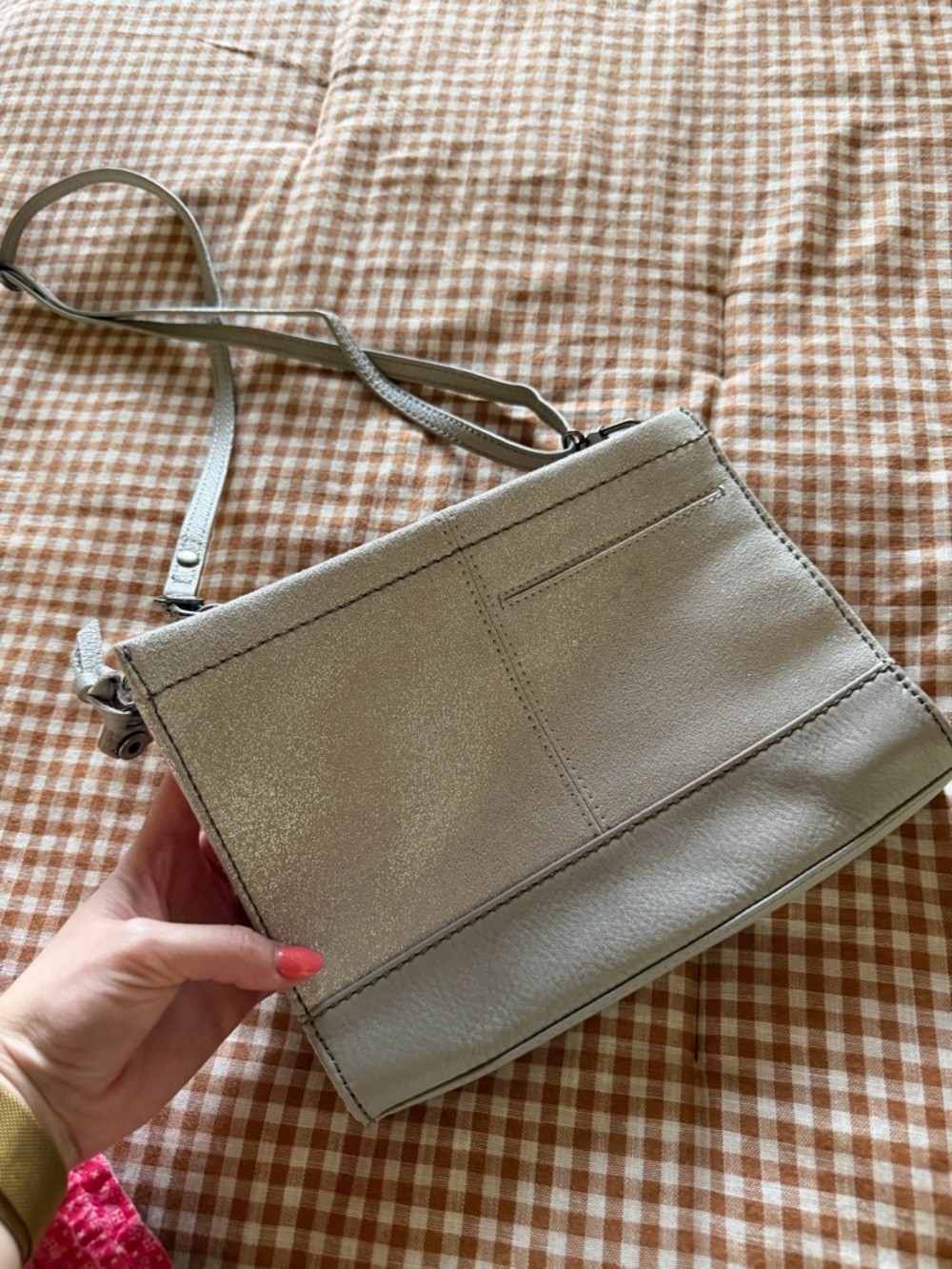 The Sak Light Gray Glitter Crossbody Bag - Picture 3 of 4
